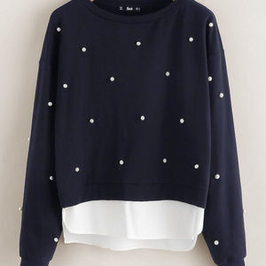 NWOT Pearl Beading 2 In 1 Sweatshirt